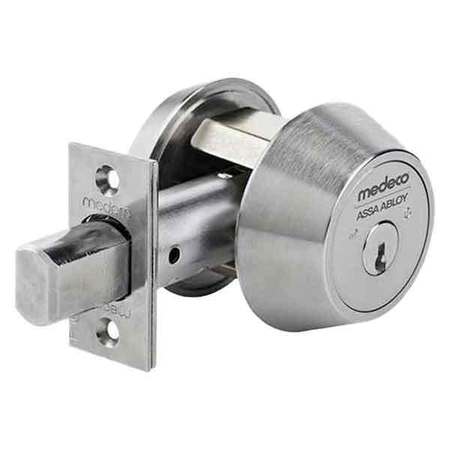 MEDECO MEDECO:Comemrcial BiLevel Sgl. Deadbolt - 2-3/4" - Silver 11JC604-26-DLT